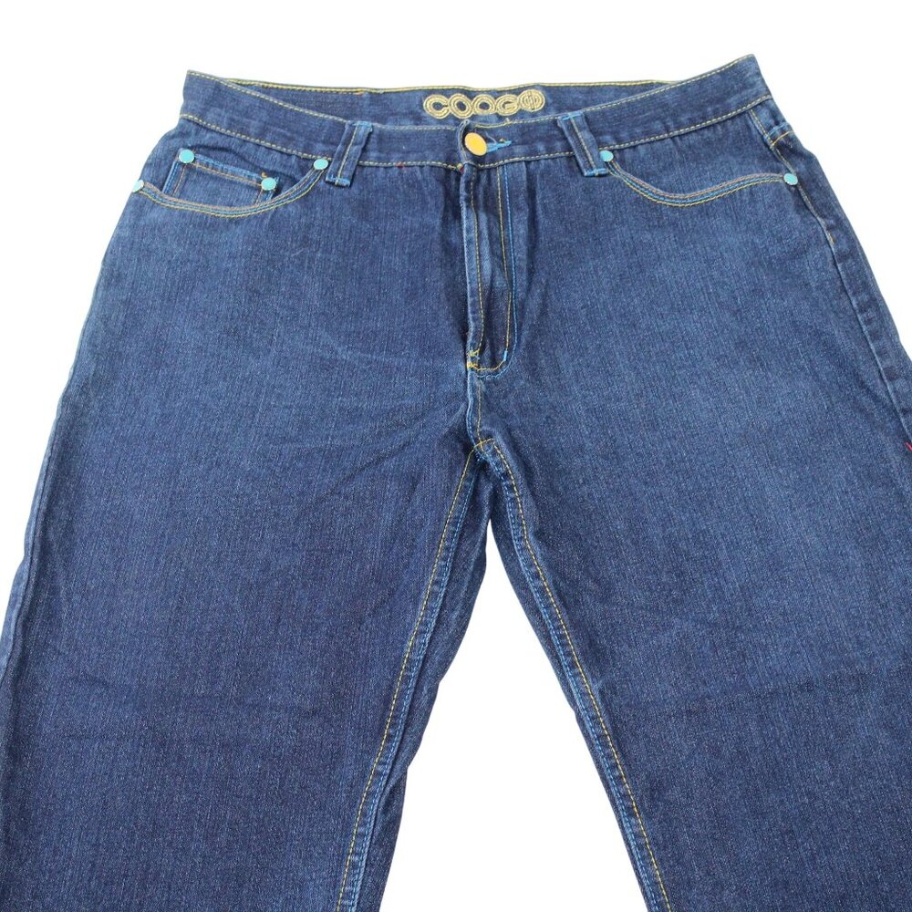 Vintage Coogi Mens 36 X 30 Golden Eagle Wings Embroidered Denim Jeans Streetwear - Picture 9 of 16